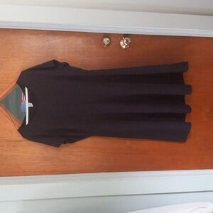 Last Exit black textured short sleeve dress